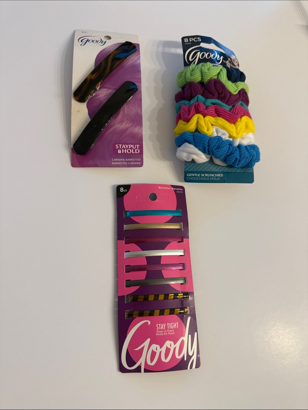 Goody Assorted Color Girls Hair Accessories Set — Multicolor Scrunchies & Clips